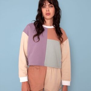 LF MARKEY | Anders Patchwork Crew Top In Pastel | OS